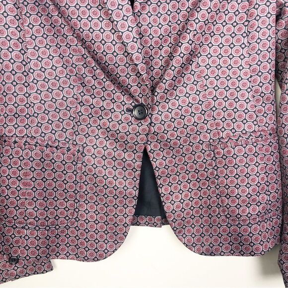 THE LIMITED | Classy Navy Blue & Red Medallion Print Blazer Women’s Size Small - Picture 4 of 9